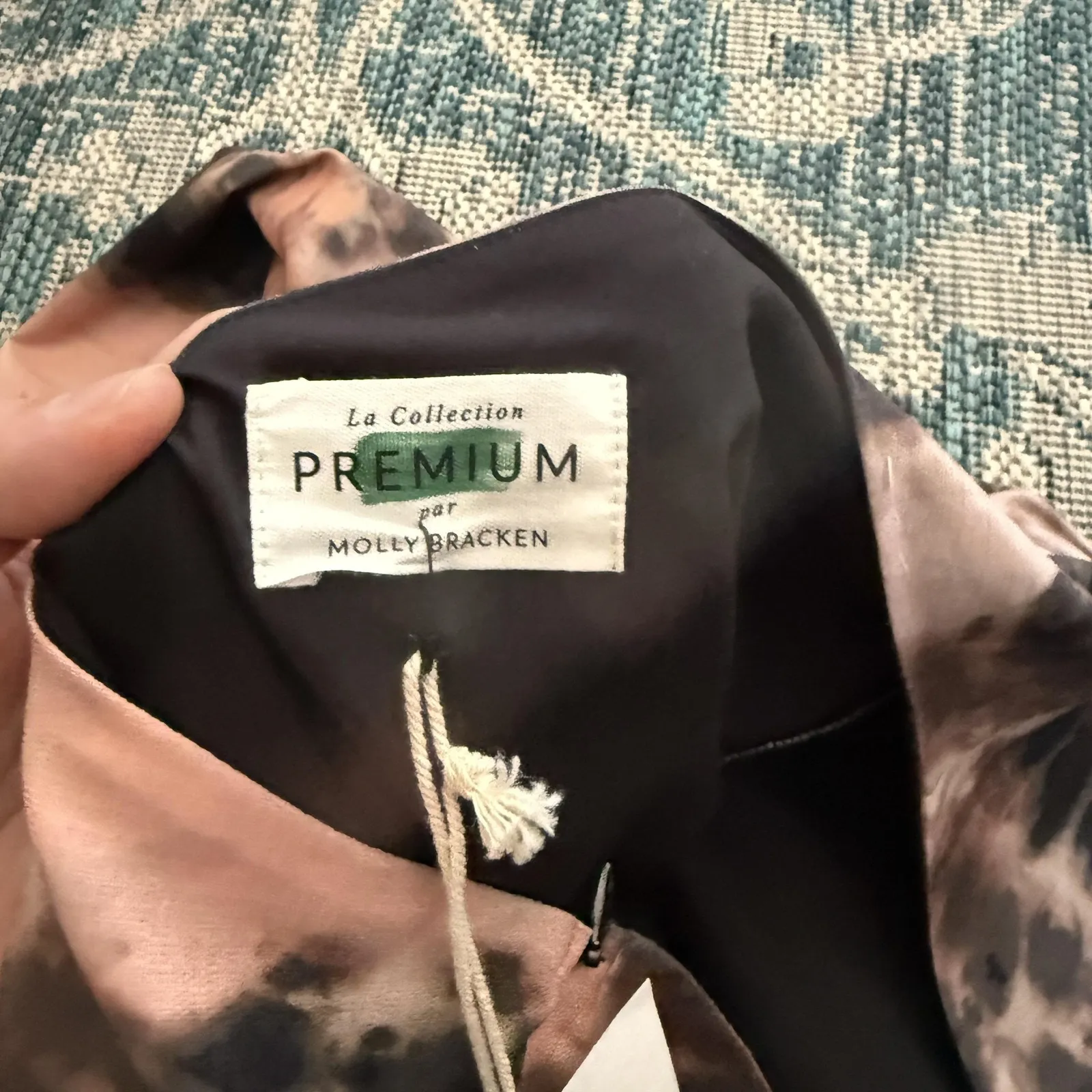 Molly Bracken Dress Womens Medium One Shoulder Going Out Tie Dye Cocktail Party - Image 11