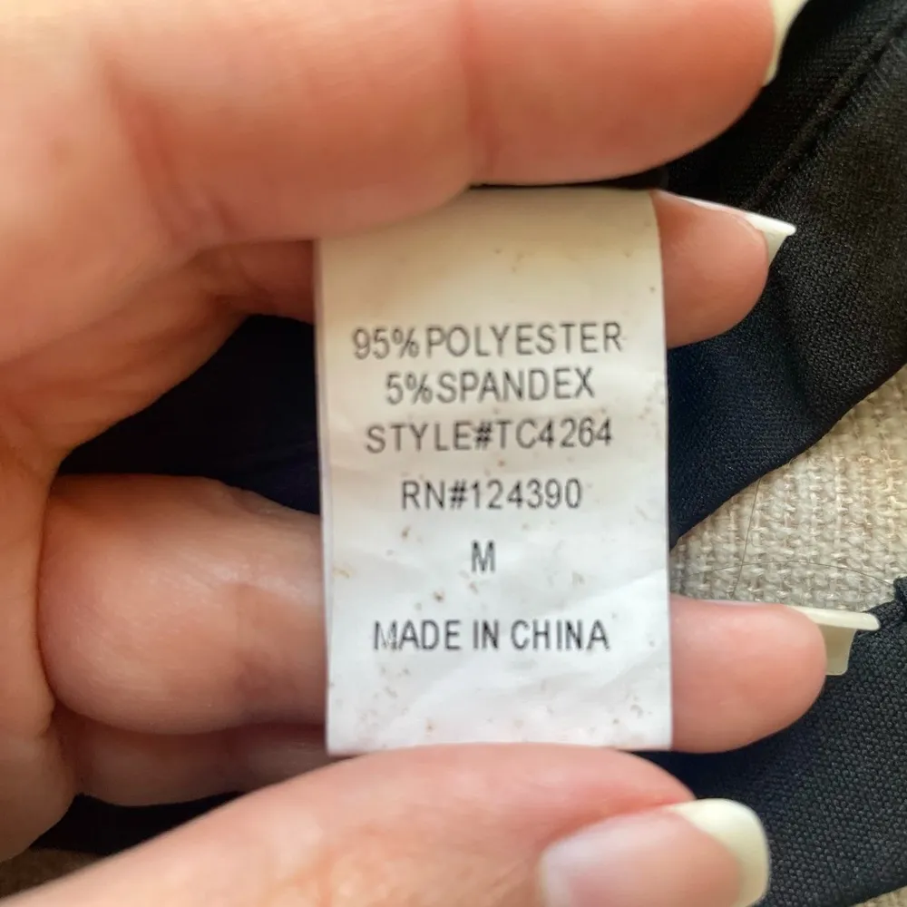 Black Rhinsestone Triangle Bralette Size M - Image 3