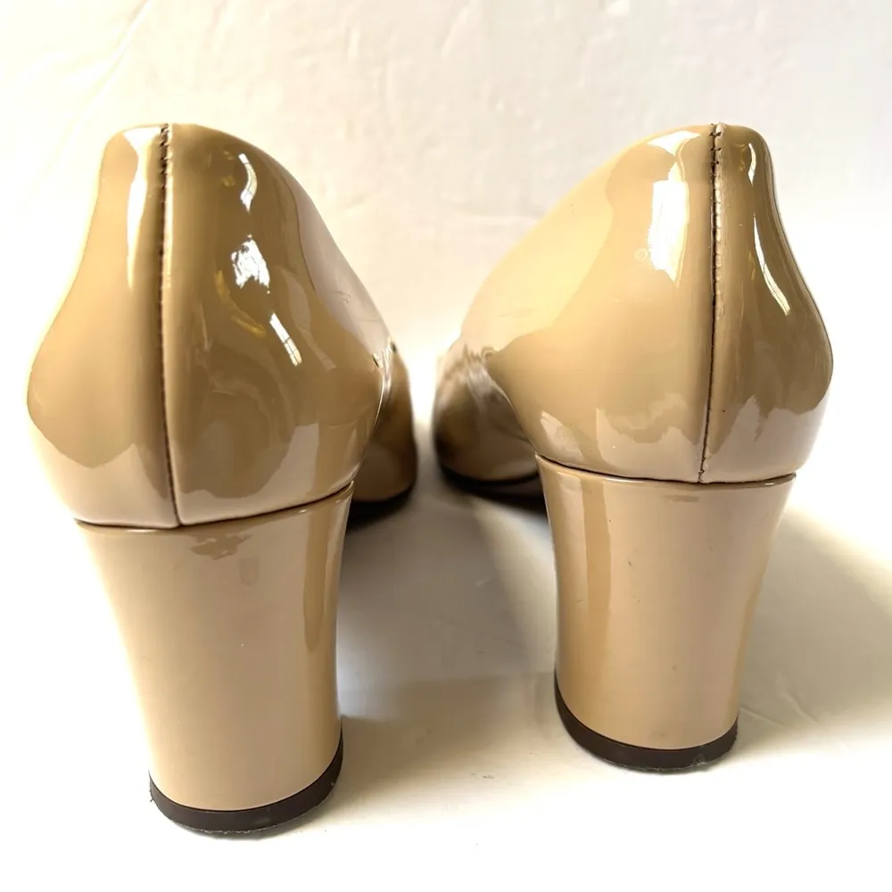 Agl Attilio Giusti Leombruni Rand Pumps Block Heels shoes Beige EU 39.5 US 9.5 Tan - Image 4