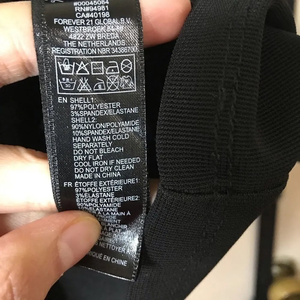 Forever 21 Black Lace Cutout Bodycon mini Dress - Image 4