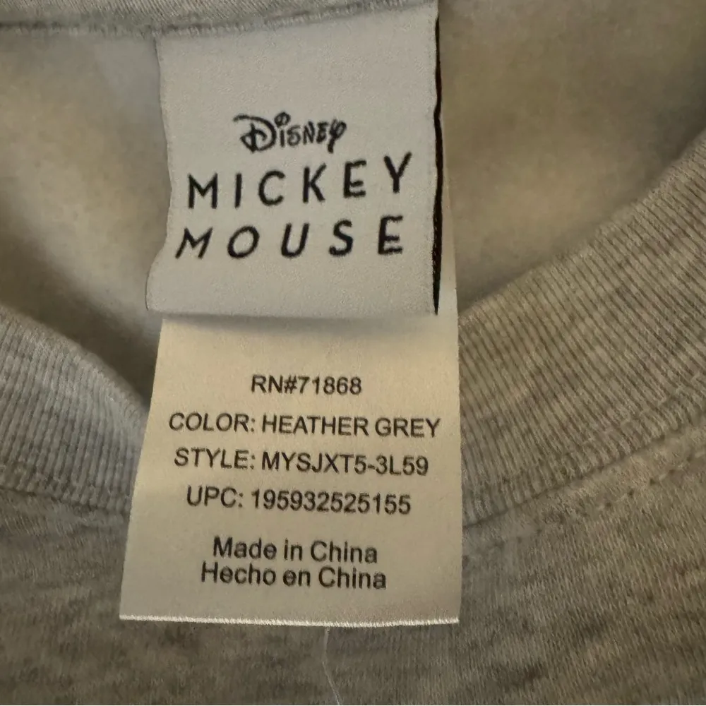 Heather Gray Mickey Mouse Los Angeles California Embroidered Sweatshirt - Image 4