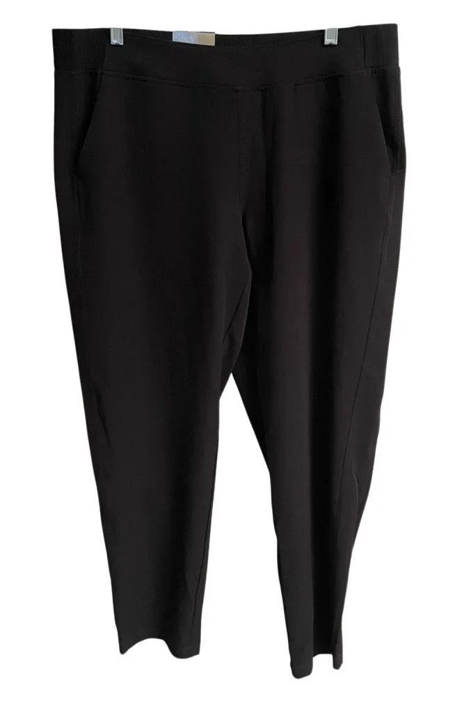 32 Degrees Cool ankle length pull on pants size L black cropped trousers - Image 1