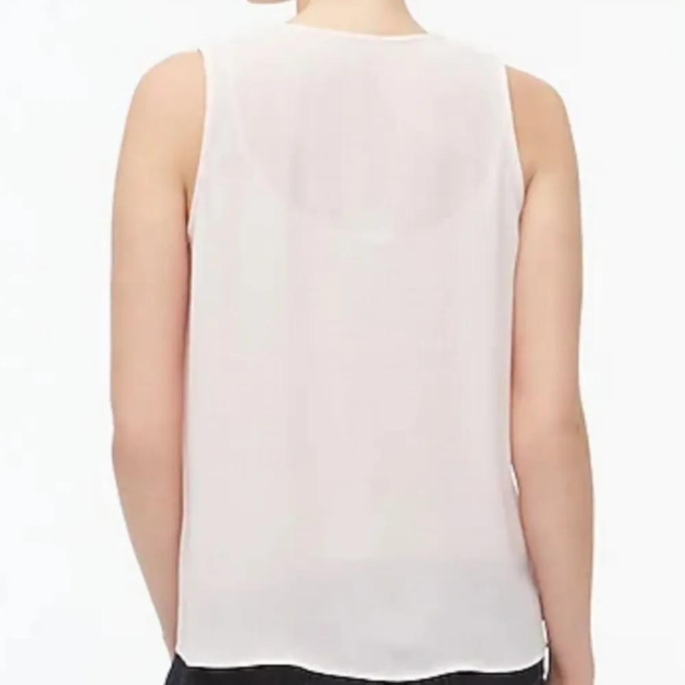 J CREW SLEEVELESS PLEATED TIE NECK TOP - Image 2