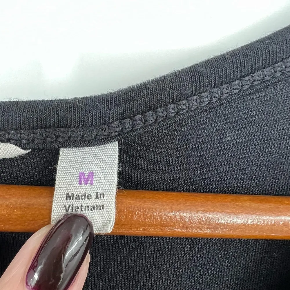 Athleta 243065 Womens Black Solstice Tee Ruched Dress Knit Stretch size medium - Image 7