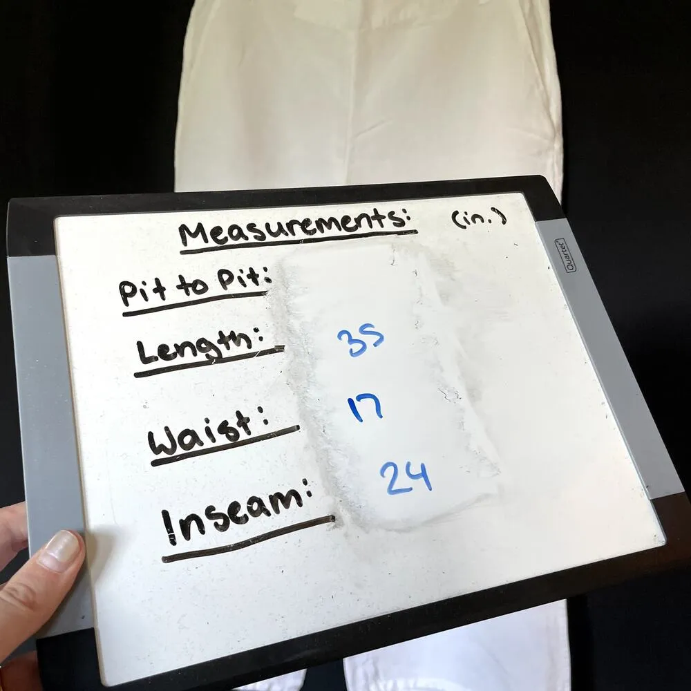 J.Jill white wide leg linen rayon pants women's size medium summer style light - Image 4