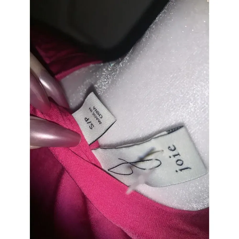 Joie Pink Top Nwot 190$ silk designer boho contemporary classic fall casual - Image 6