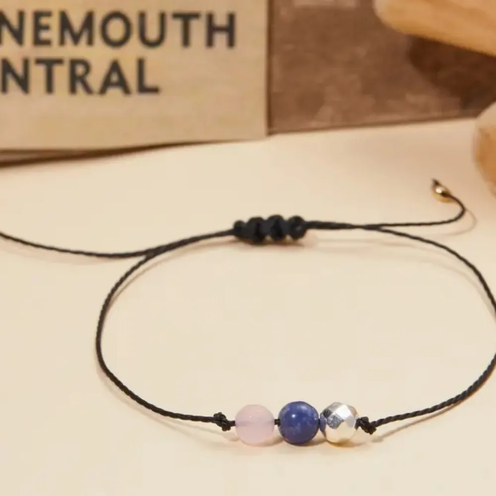 NWT! Aries ♈️ Natural Faceted Stone Handmade Braided Beaded Bracelet NEW - Image 3