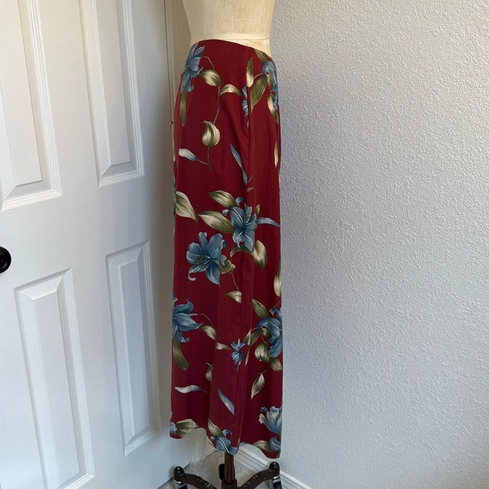 Tommy Bahama Hawaiian floral wrap skirt vintage - Image 10