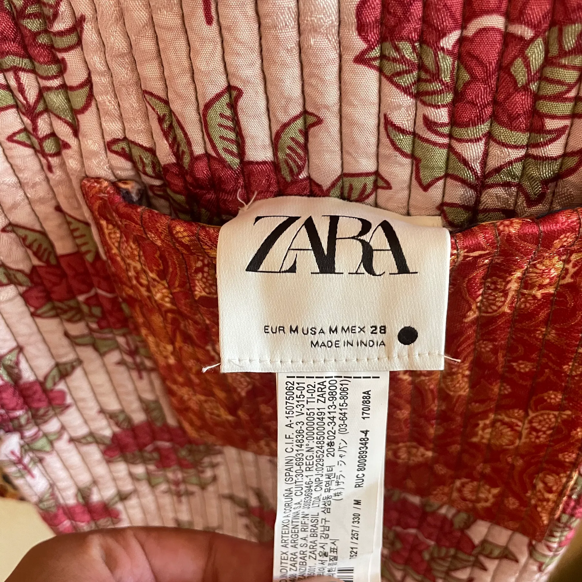 ZARA Quilted Patch Work Jacket Size M Reversible - Image 2