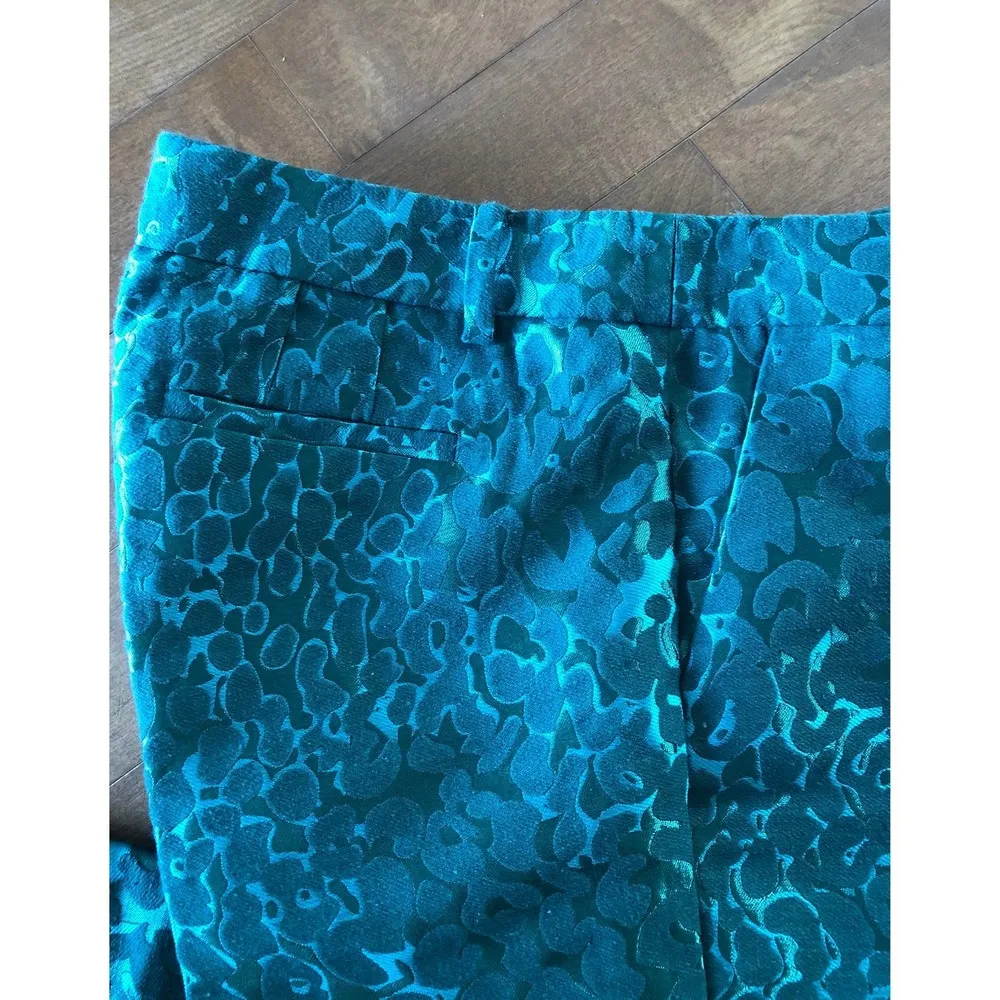 J. CREW “CITY FIT” WOMEN ELEGANT FINISH GREEN DRESS CROP PANTS size 6 - Image 5