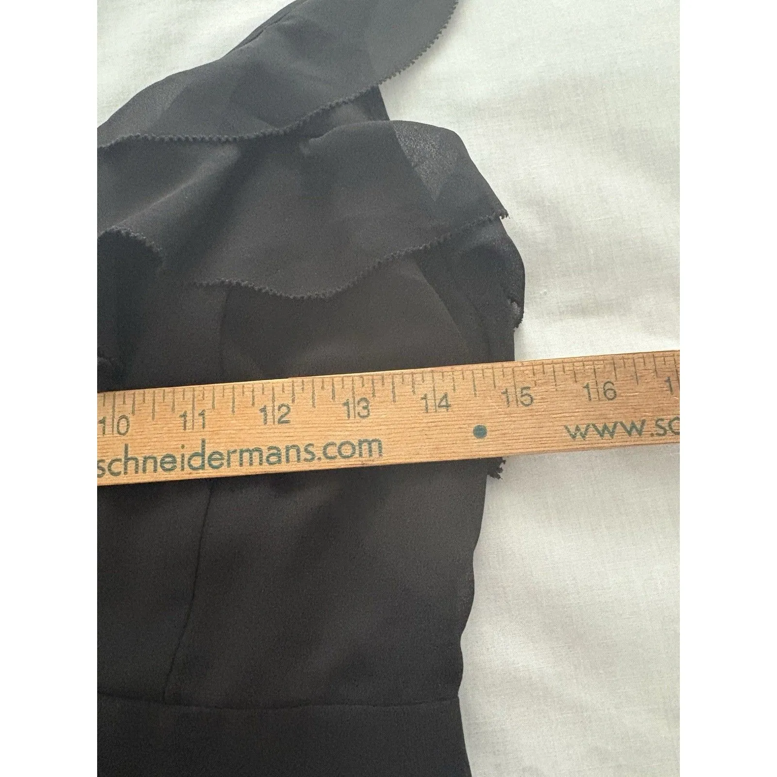 Storia Babydoll Dress Size S Black Ruffled Mini Witchy Goth Whimsy Feminine Y2K - Image 14