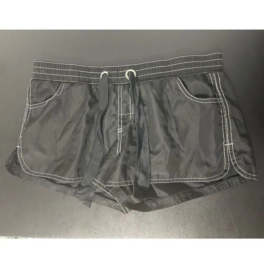 Vintage Y2K ZeroXposure Womens Black Swim Board Shorts sz 10 Beach Surf Vacation - Image 3