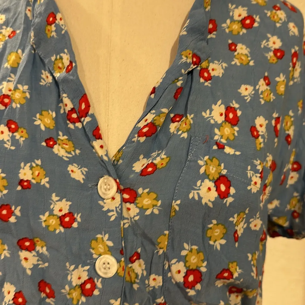 Faithfull the brand Jasmine button-down crop top - Image 6