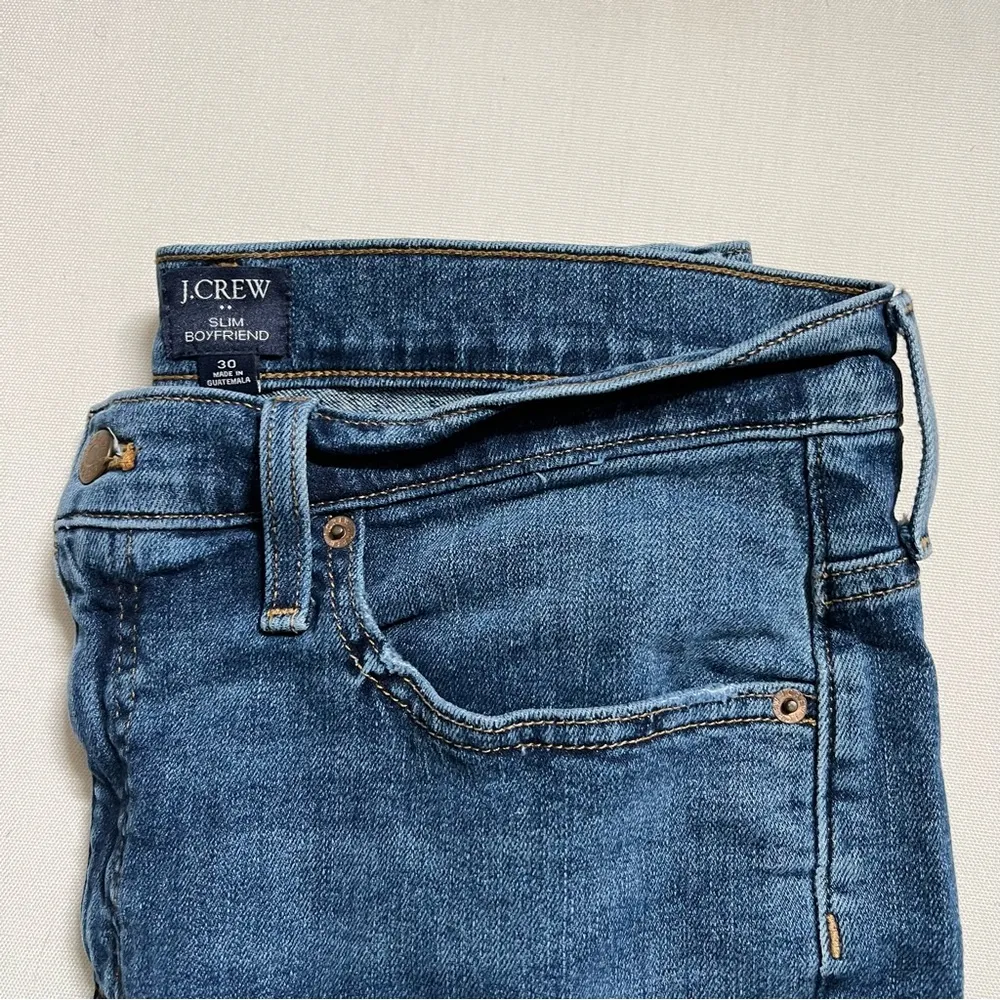 J Crew Factory Blue Denim Slim Boyfriend Cut Jeans size 30 - Image 9
