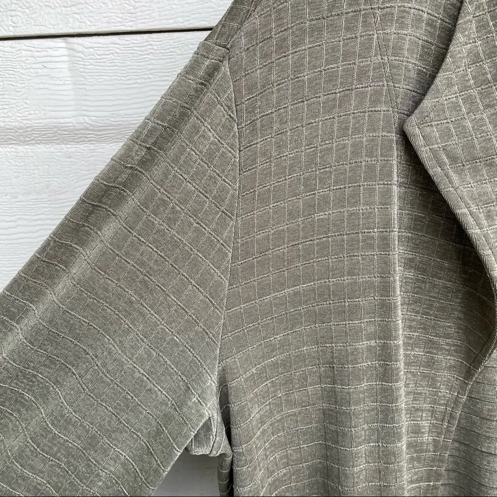 Chicos Womens Cardigan Jacket Open Front Sage Green Slinky Quiet Luxury Large 12 - Image 6