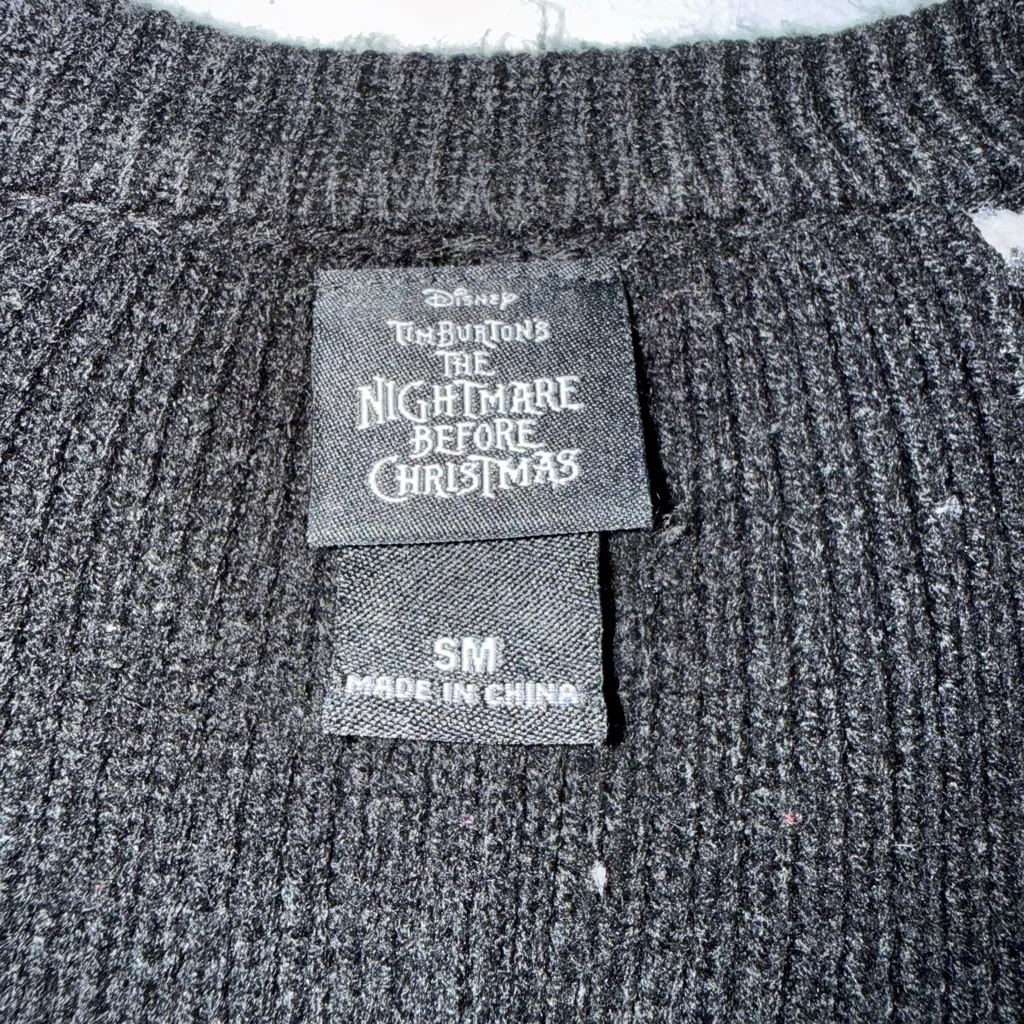 Nightmare before Christmas Back Lacing Cardigan Sweater Jack Skellington S/M - Image 5