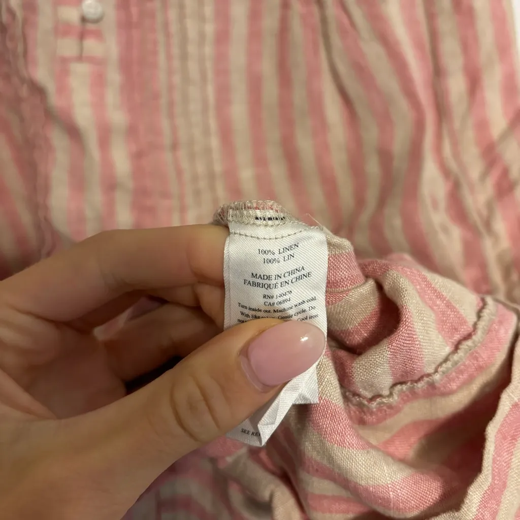 Faherty Isha Linen Dress Size L - Image 4