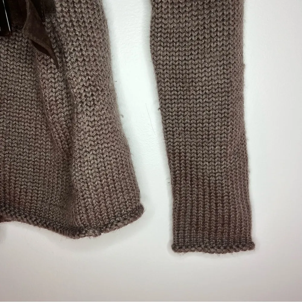 SOFT SURROUNDINGS Country Weekend Sweater Womens XS Brown Wool Knit Belted Boho - Image 6