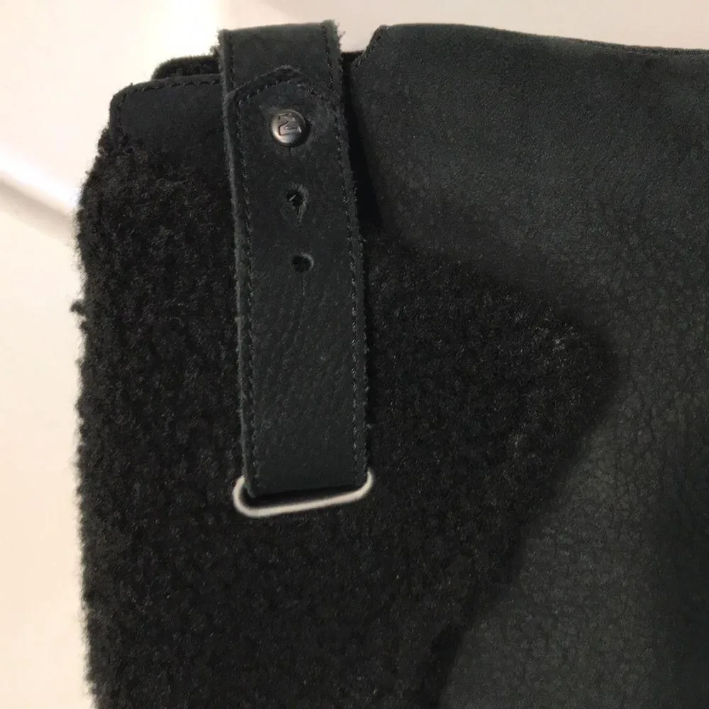 Merrell Women’s Encore Boot Q2 Nubuck Leather Black Faux Fur Mid-Calf Boots - Image 4