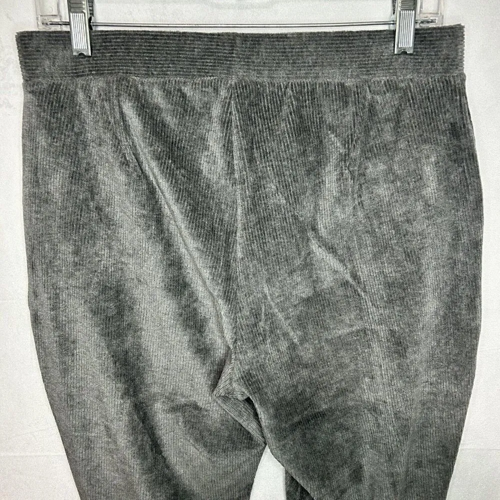 Lands End Sport Knit Pants Gray Ribbed Tapered High Rise Sz. M (31x29) Stretch - Image 5