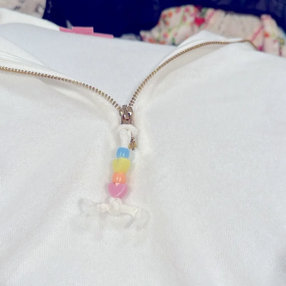 💙SALE 3/$25 STONEY CLOVER WHITE TERRY CLOTH LONG SLEEVE HALF ZIP PULLOVER TOP M - Image 7