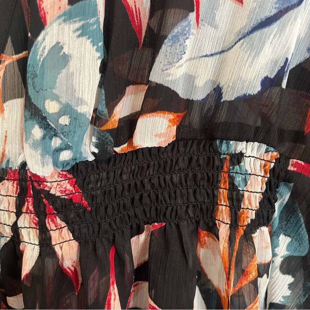 Kona Sol Beach Swimsuit Cover Up Womens Large‎ Tropical Resort Wear Poolside - Image 2