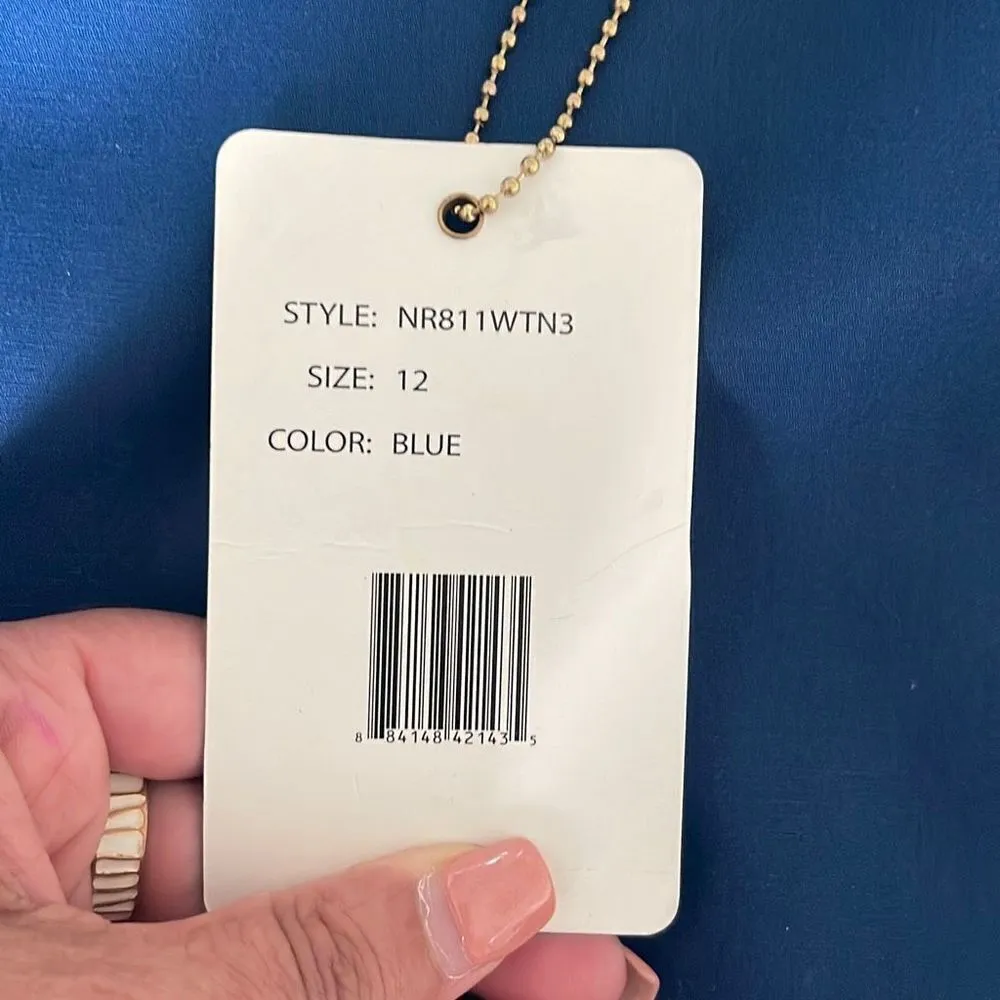 Zac &‎ Rachel Womens Slim Crop Capri Pants Stretch Casual Summer Blue Size 12 - Image 7