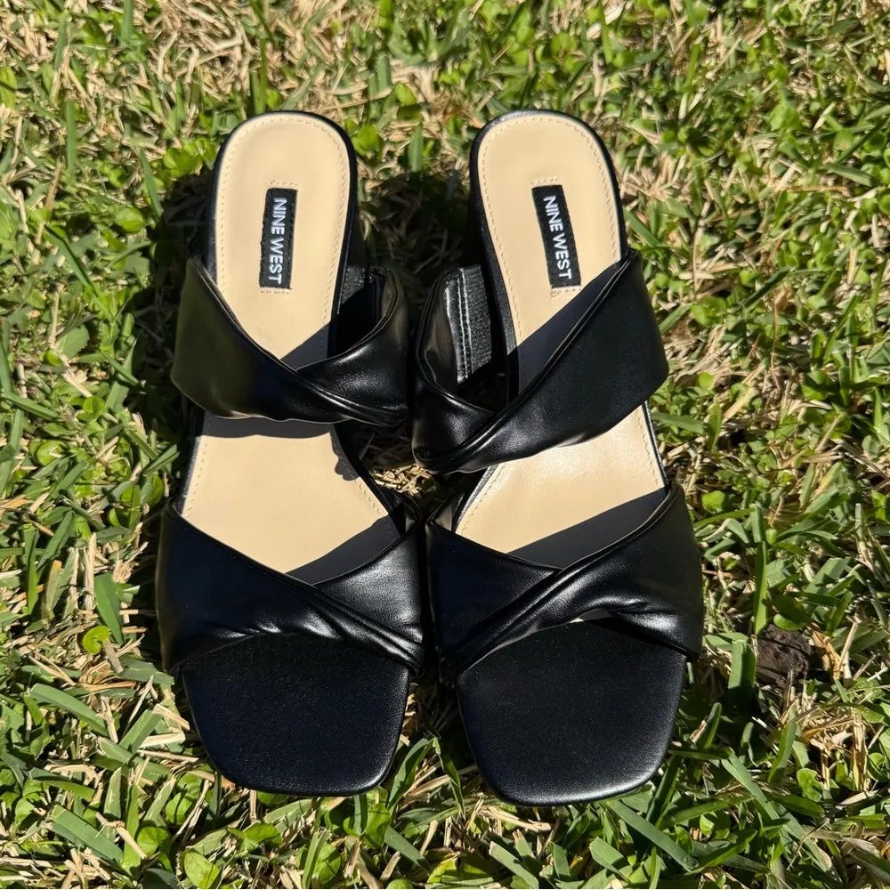 Nine West Women's Gunie Heeled Slide Sandal Size 9.5 - Image 3