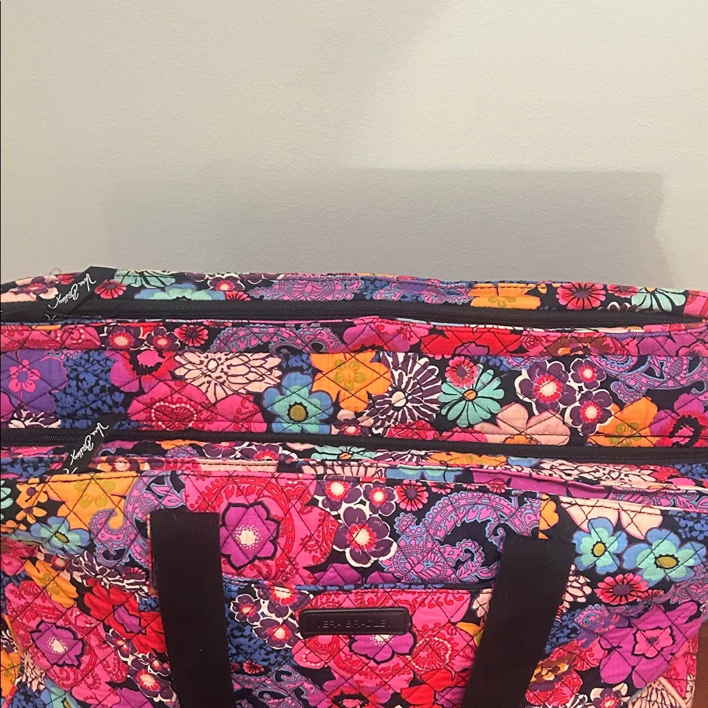Vera Bradley Floral Fiesta LARGE Travel Weekender Bag, Soft Suitcase - Image 4