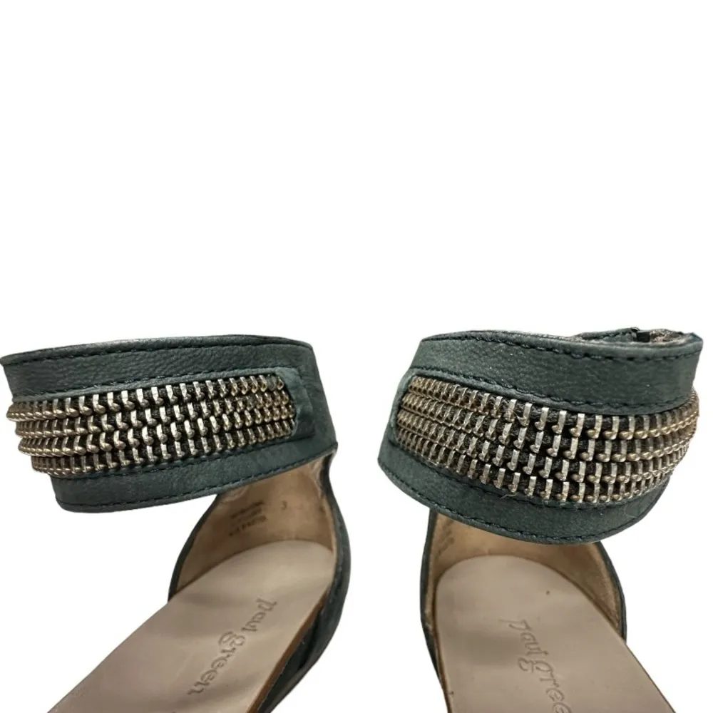 Paul Green Cotie Sandal Bluish Green Leather Ankle Strap Size US 5.5 EU35.5 NWOT - Image 6