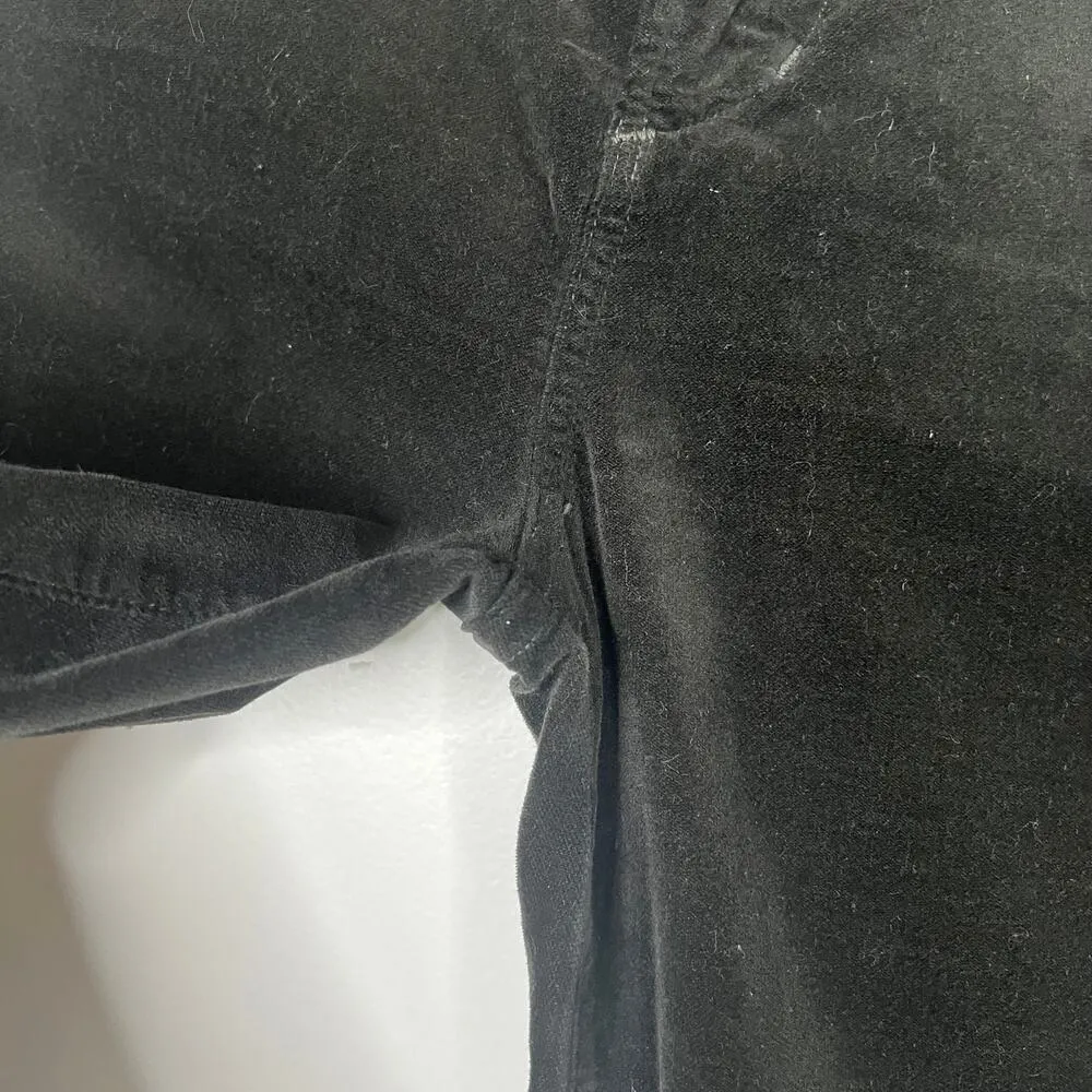 Citizens of Humanity Rocket High Rise Skinny Velour Velvet Black Pants Size 31 - Image 9