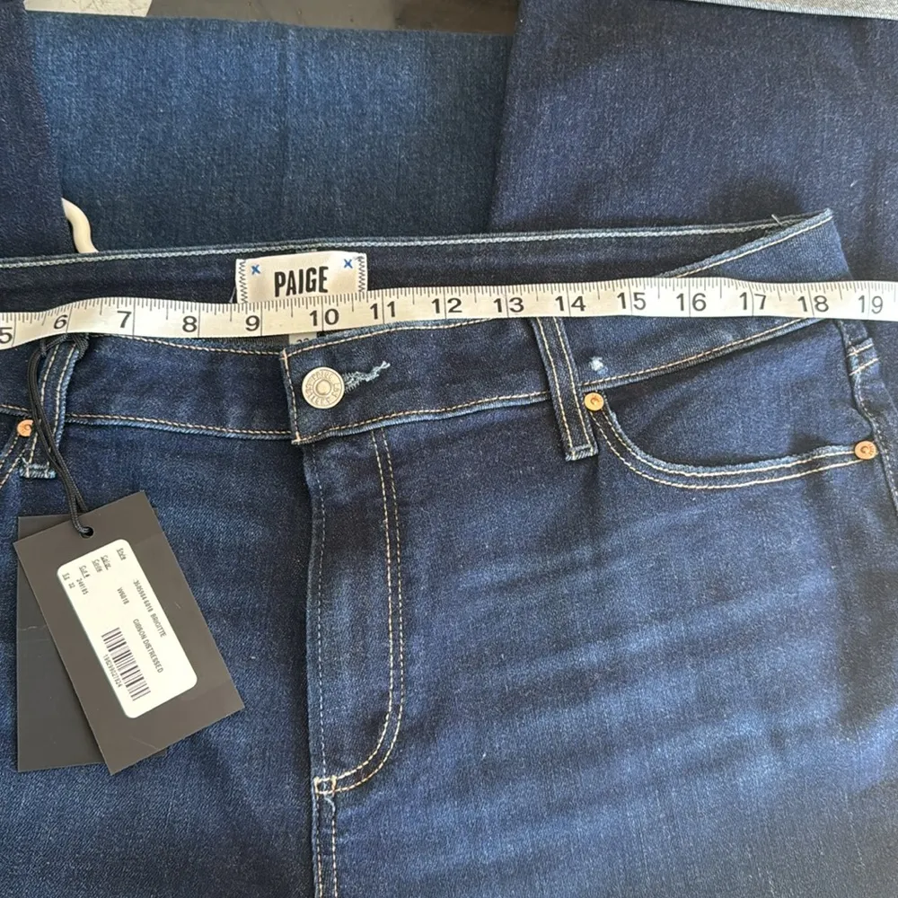 denim Brigitte Boyfriend Gibson distressed ankle cuffed jeans 32 - Image 6