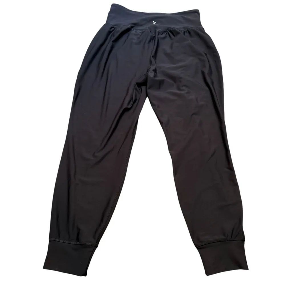 Old Navy Womens‎ L High-Waisted PowerSoft Jogger Pants Black With Pockets Sporty - Image 5