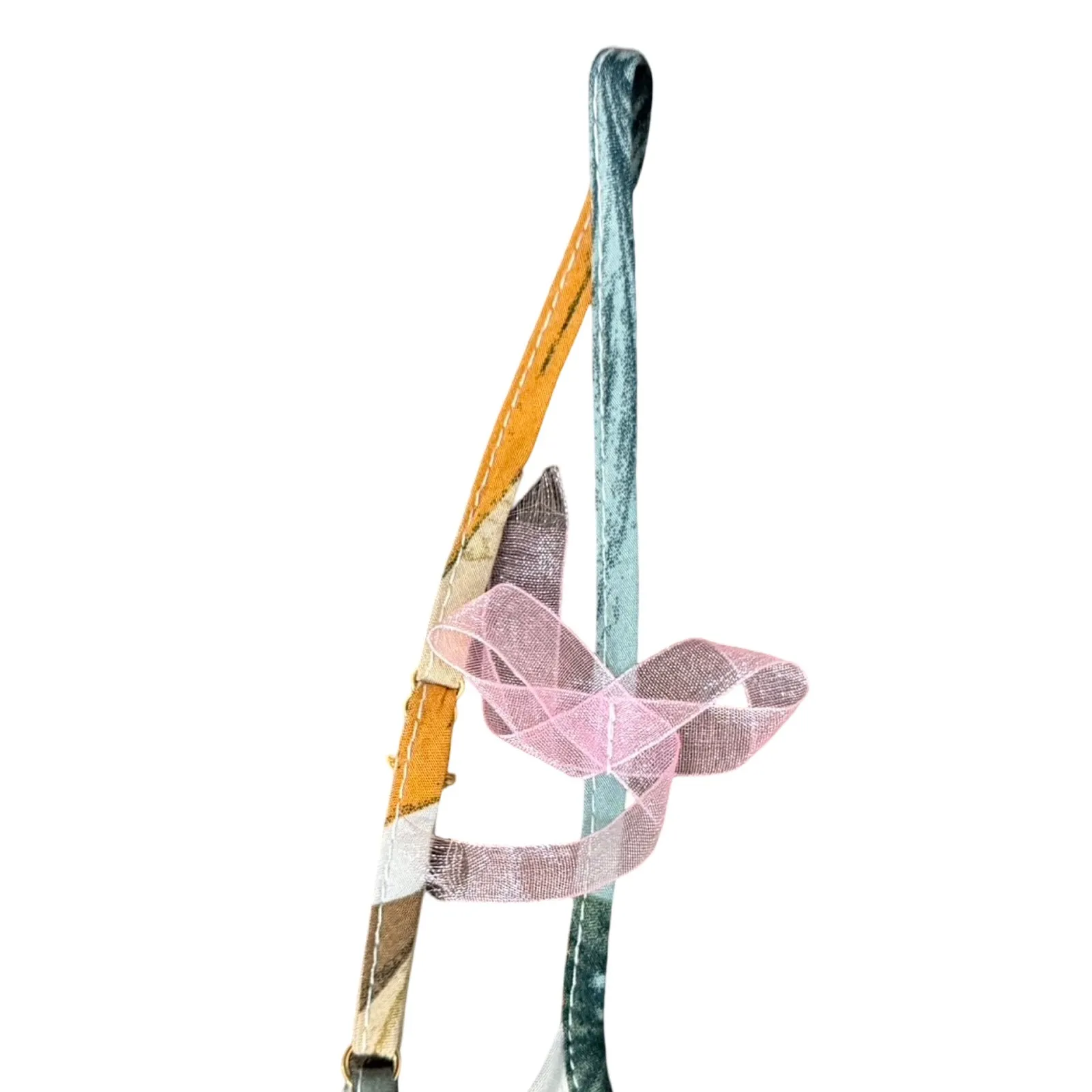 Tropical Floral White Green Orange 3-Piece Pajama Set Pants Tank Kimono size L - Image 14