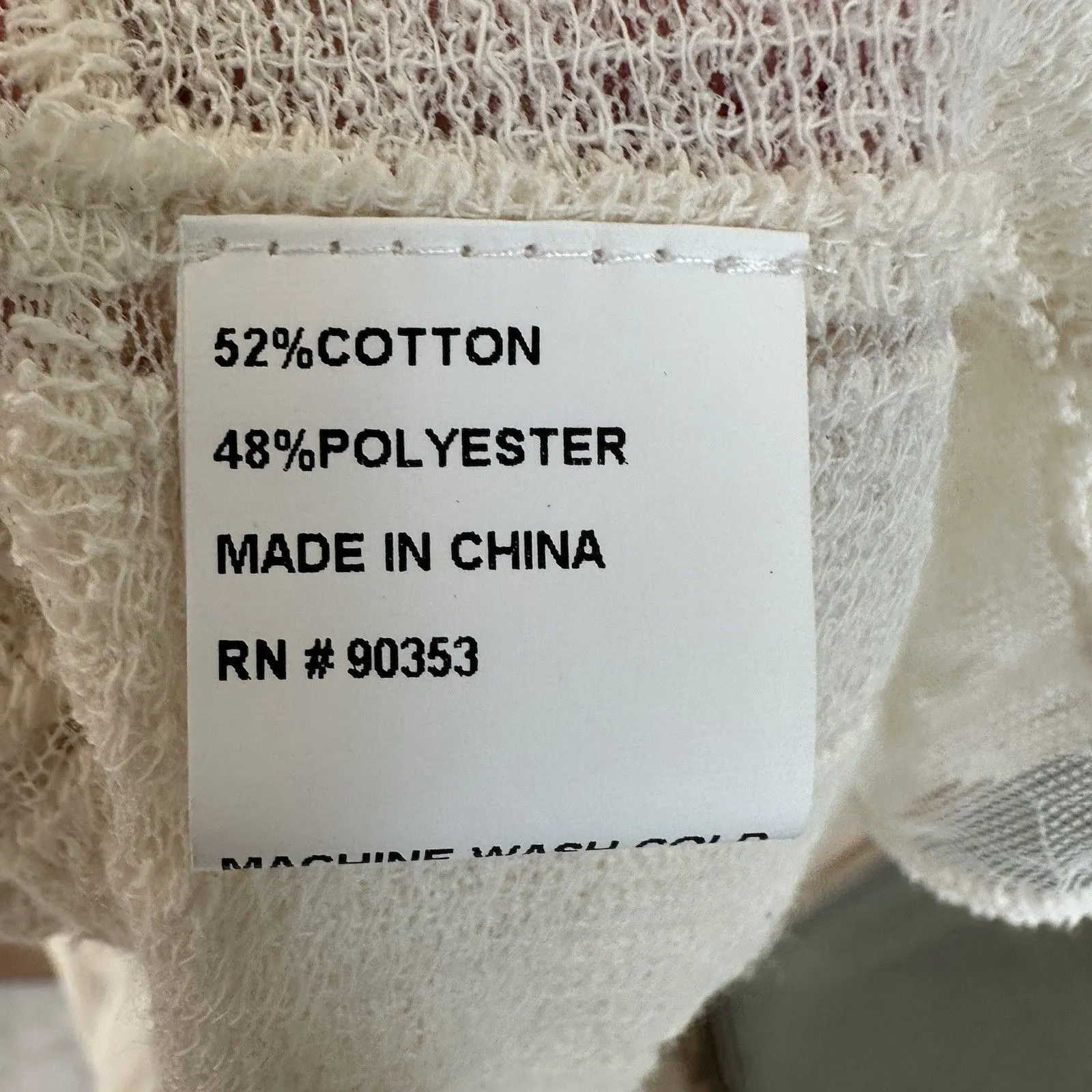 Rebellion Lace Coverup XL Duster Embroidered Swim Boho Cream Sheer Open Front - Image 4