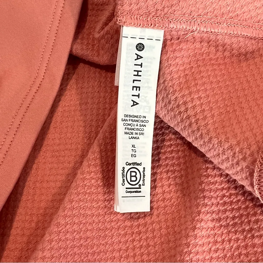Athleta Whistler Half Zip XL Conch Pink Quarter Zip Pullover - Image 6