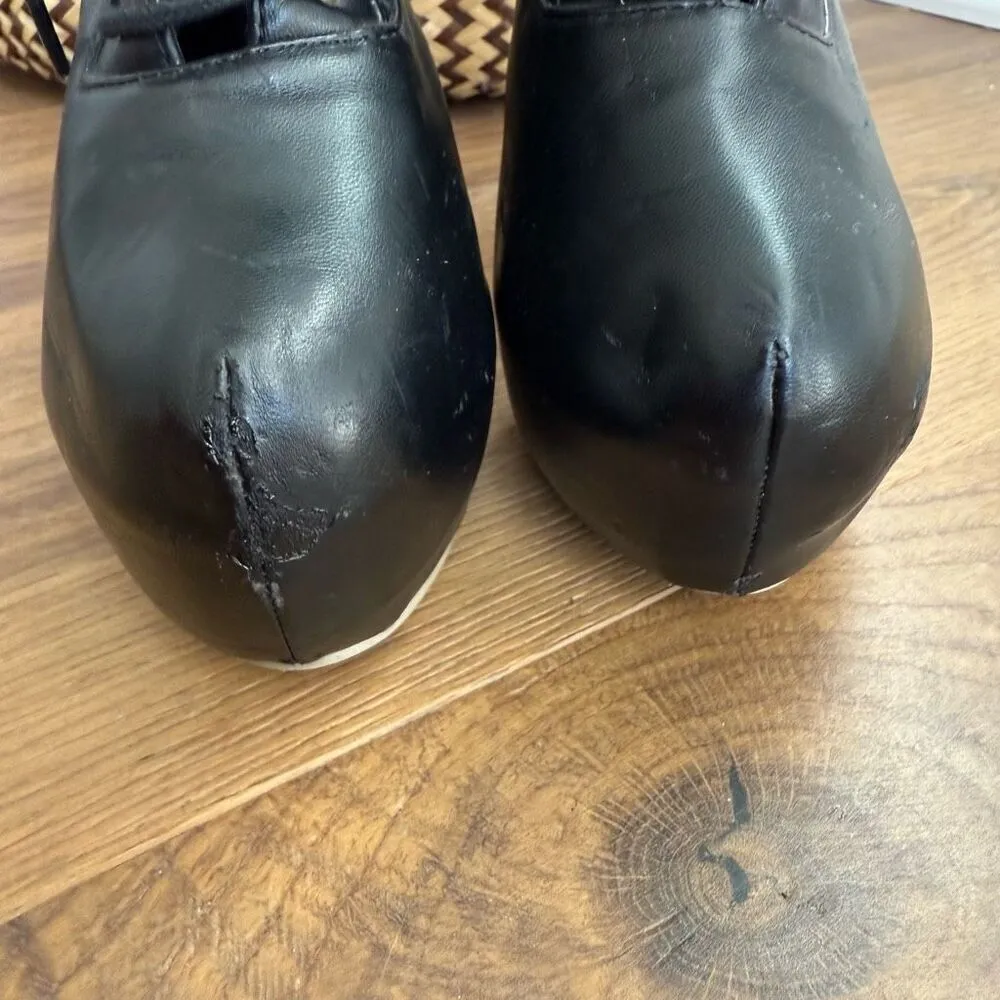 Gothic Babe Gothic Punk Bone Heel Boots Black $184 38 Size 7 - Image 7