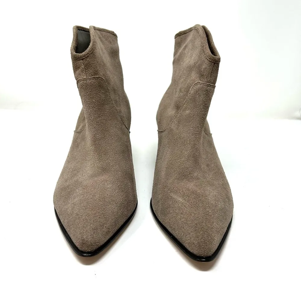 DONNA KAREN New York, suede cowboy style ankle boots, size 9.5, NWT - Image 5