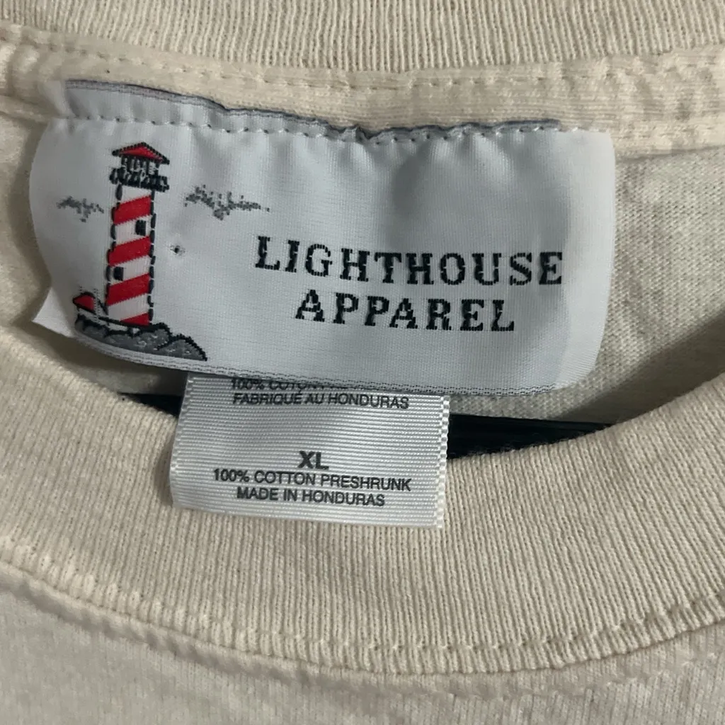 Cream Teddy Bear Graphic Tee Brown Size XL - Image 3