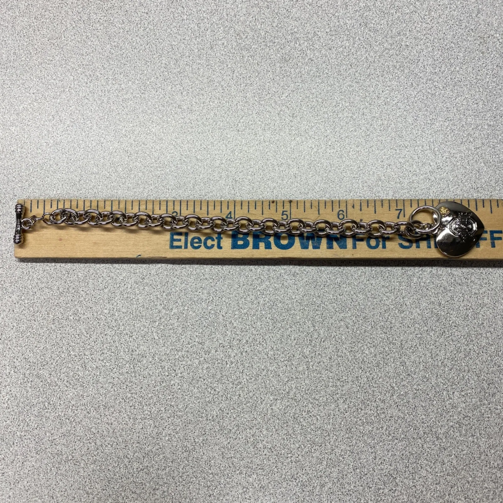 Danburry Mint Ohio State Buckeyes Heart Charm Toggle Bracelet Silver Tone - Image 8