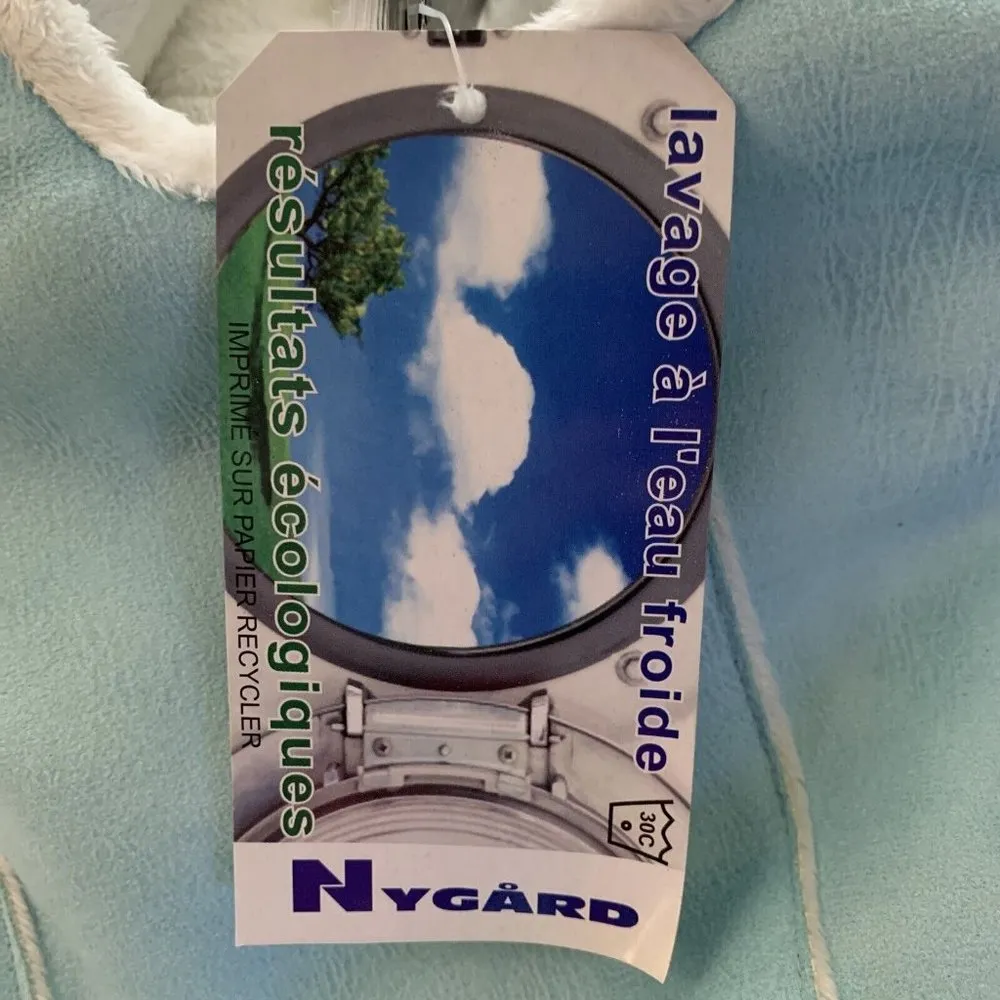 B N W Bianca Nygard Weekend Blue White Soft Warm Vest 8 Medium M New Beautiful - Image 10