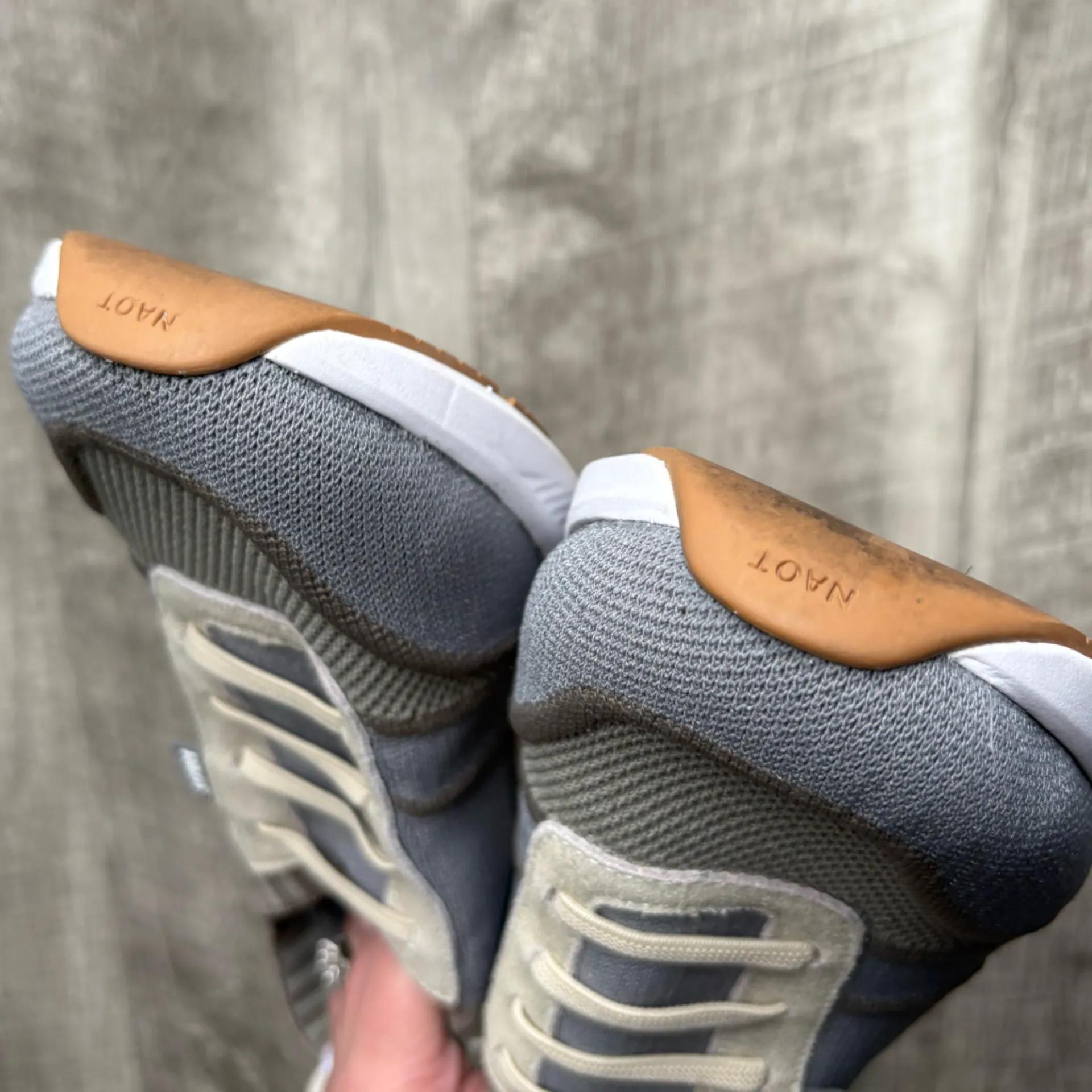 NAOT women's adonis sneaker in beige gray knit Size 6.5 - Image 5