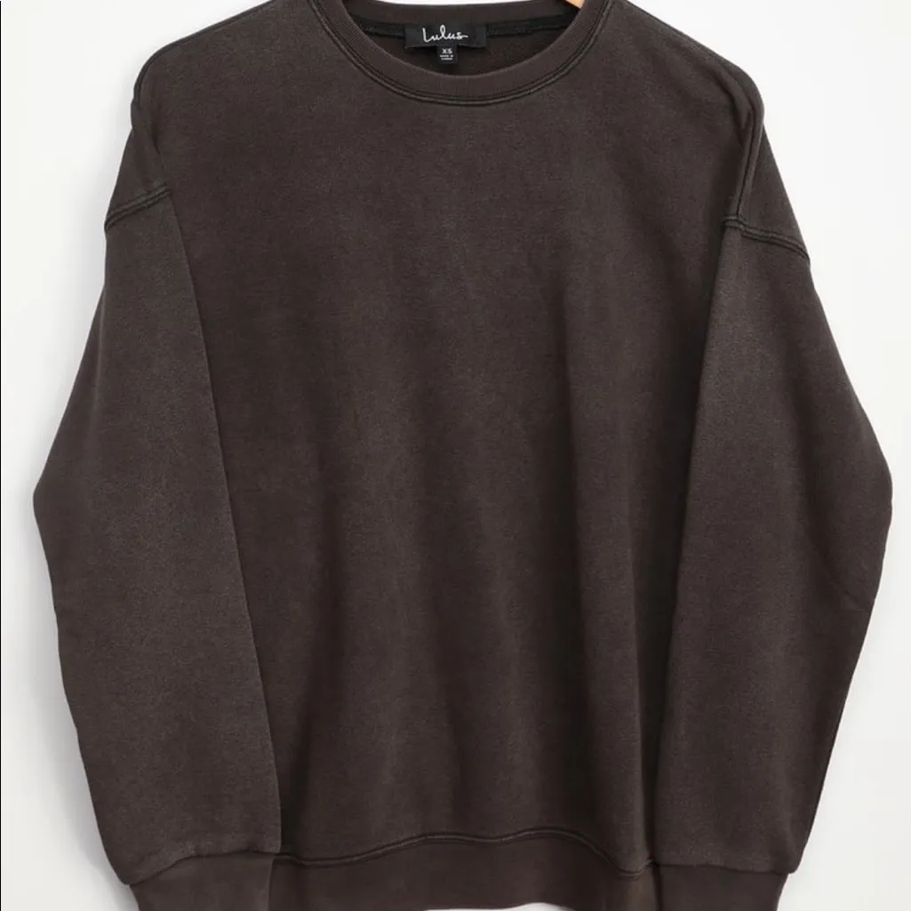 Lulus change it up washed black pullover sweatshirt Size XS - Image 4
