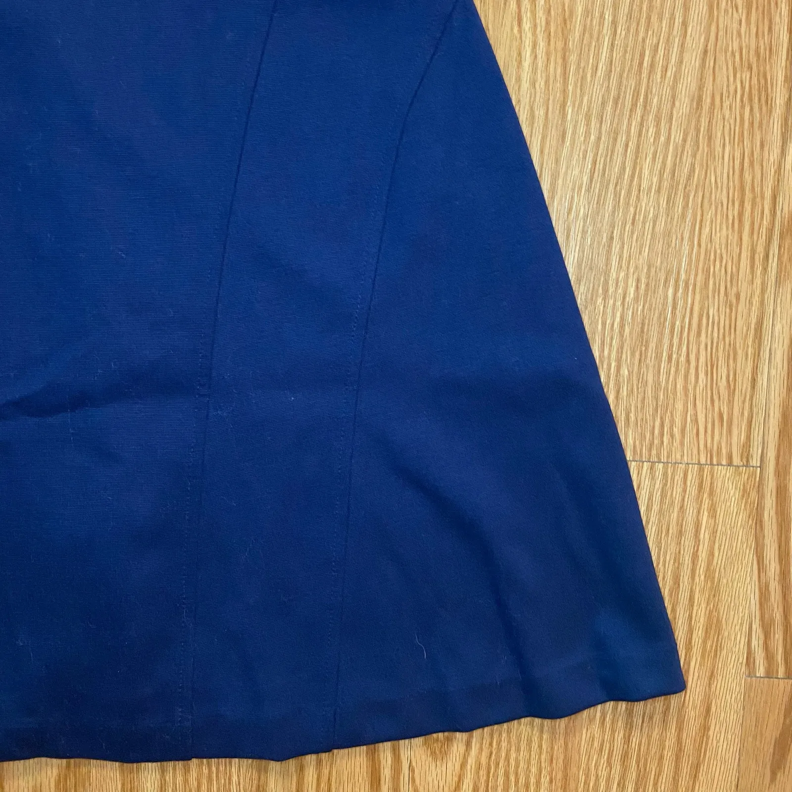 Maison Jules Blu Notte Fit & Flare Blue Pleated Mini Dress Womens Large - Image 10