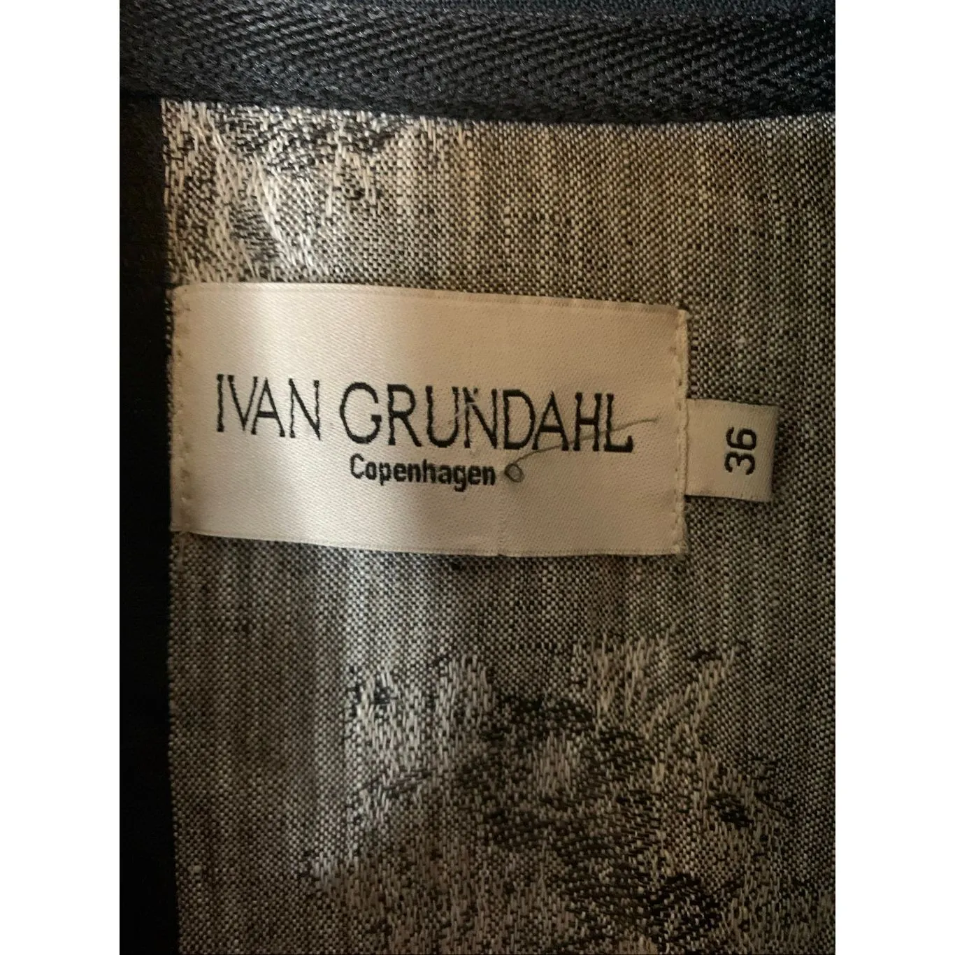 Ivan Grundahl Comenhagen 100% linen lagenlook colorblock women's size 36 Black - Image 3