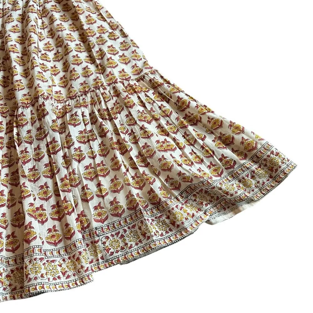 Bell by Alicia Bell Midi Dress Boho Silk Flowy Star Moon Tassels Size Small NWOT White - Image 13