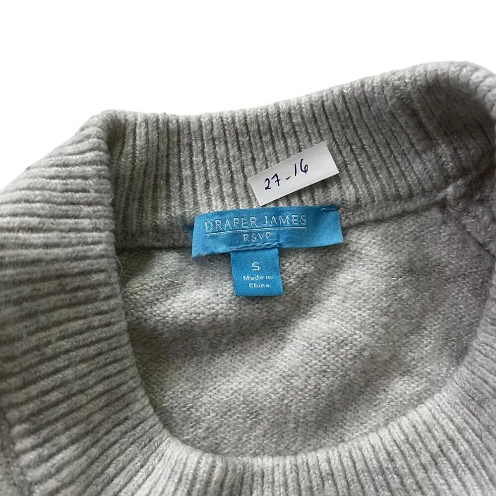 Draper James RSVP Gray Pearl Rhinestones Embellish Sweater Women Small | 27 - Image 4