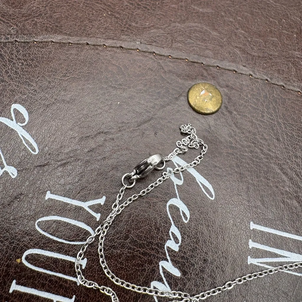 Floral Vintage Locket Necklace Mixed Metals Gold - Image 8