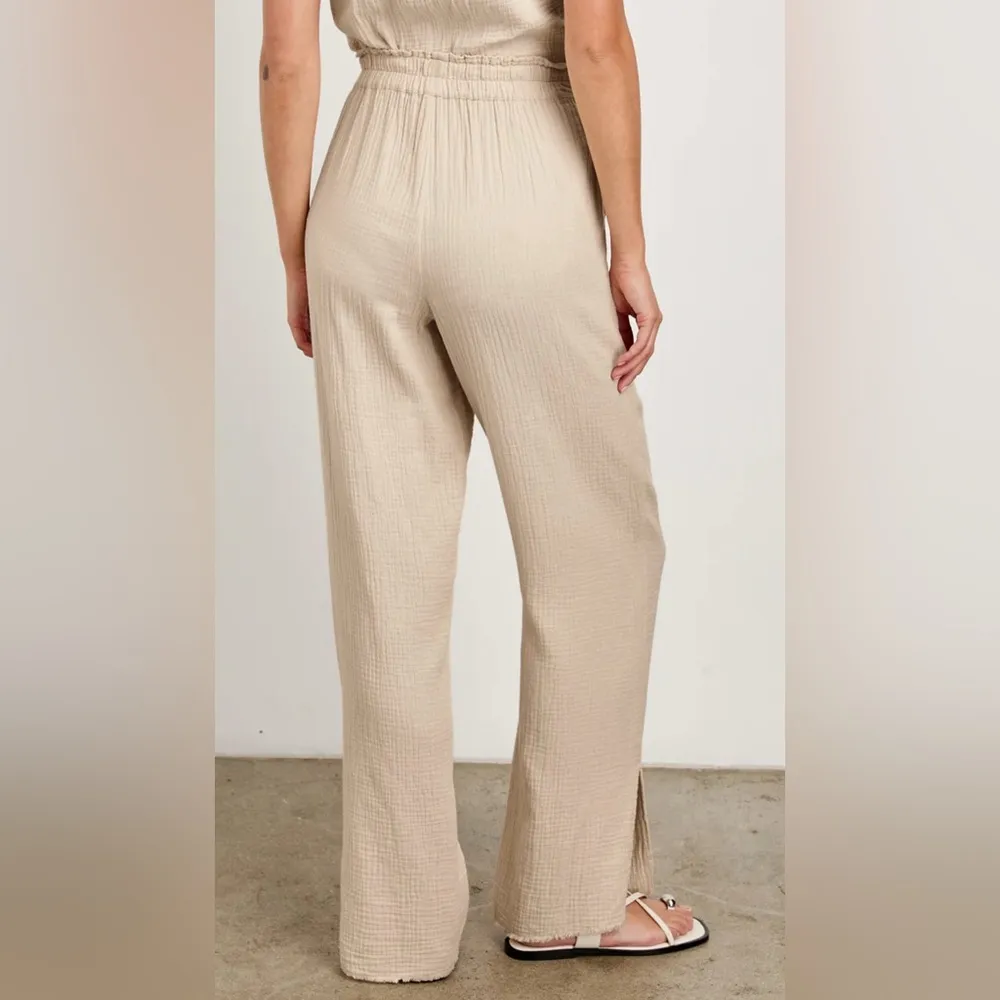 Rails Cotton Gauze Leon Pant in Flax, Size L - Image 3