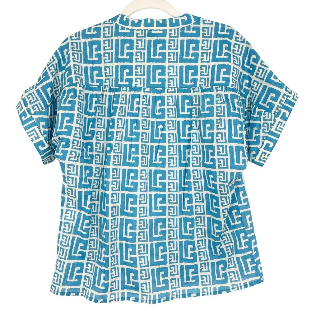 Olivia James The Label Tatum Top Blue Size Small - Image 6